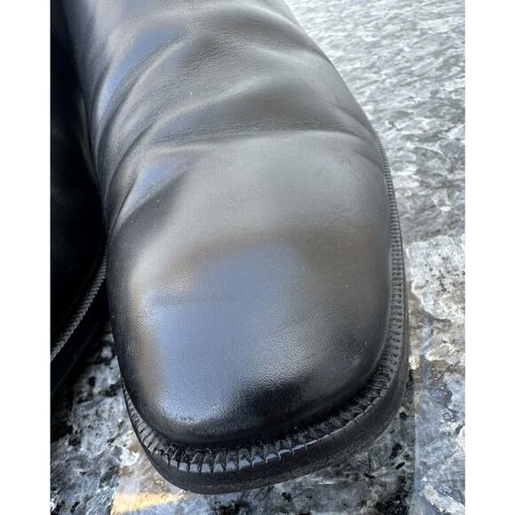 Salvatore Ferragamo Santo Chelsea Ankle Boots Black Glossy Leather Slip On 13D main image 12
